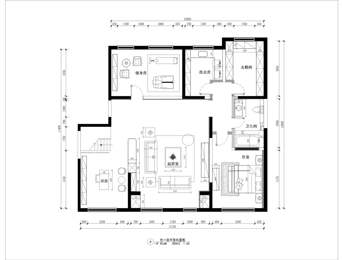 負一層平面布置圖